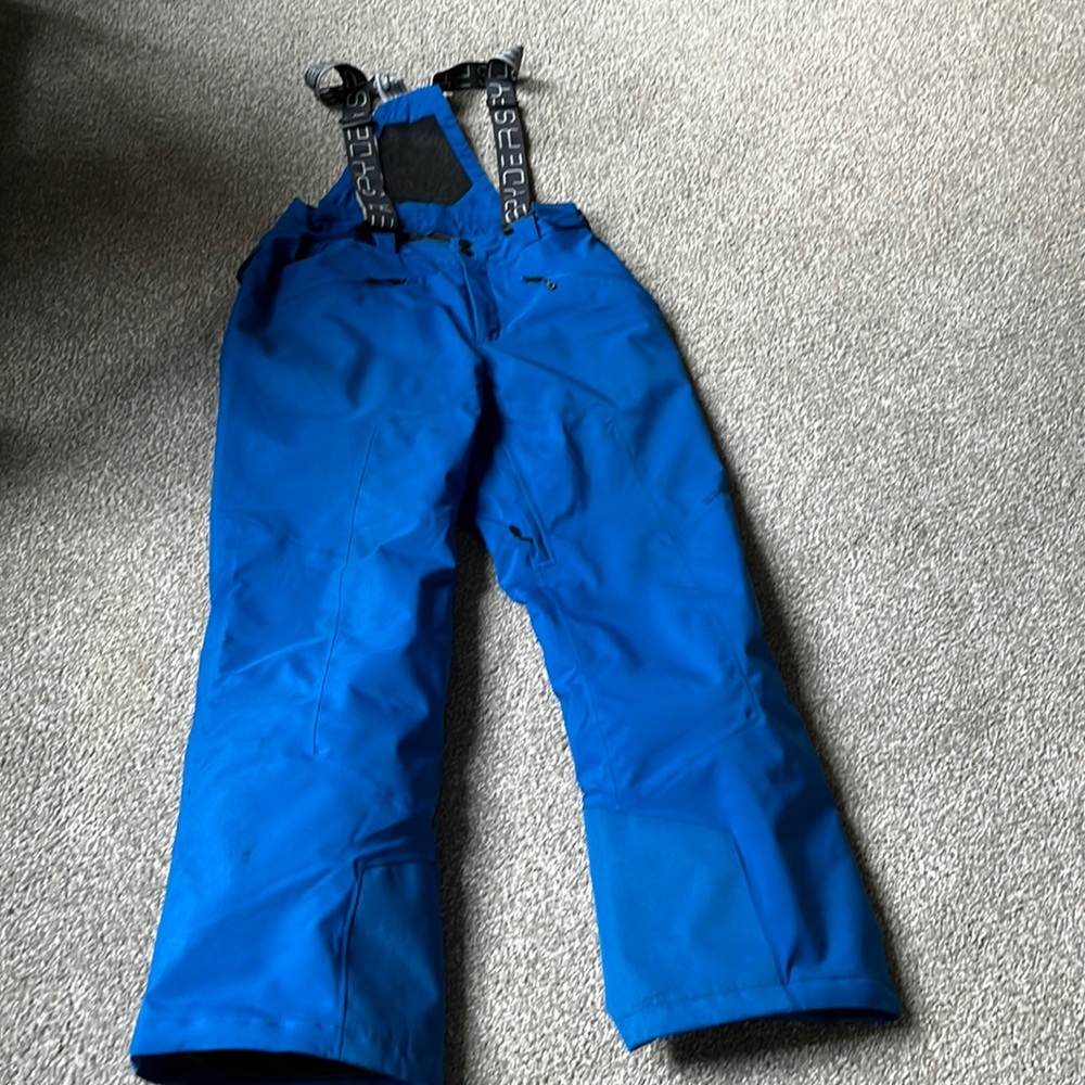 Mens Spyder Insulated Ski or Snowboard Bibs Large Blue
